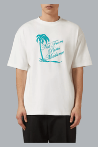 T-shirt Slogan Palmiers OFF WHITE