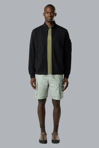 COTTON FLEECE WITH SEASONAL POCKET ZIP UP SWEATER BLACK