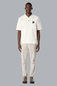 MICRO STITCH SOFT ORGANIC COTTON POLO SHIRT OFF WHITE