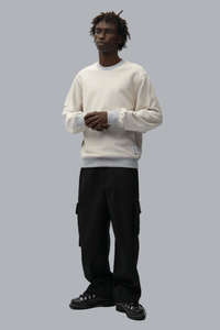 Reversible Label Crewneck Sweater