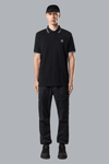 95% ORGANIC COTTON/ 5% ELASTANE PIQUÉ POLO SHIRT BLACK