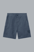 S.I. GHOST COTTON LINEN CANVAS SHORTS SLATE BLU