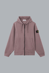 ORGANIC COTTON FLEECE HOODIE SWEATER PURPLE GRAY