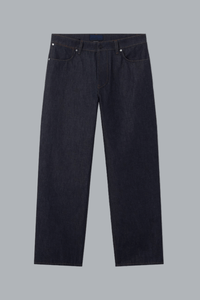 INDIGO DENIM RAW STRAIGHT JEANS BLUE RAW