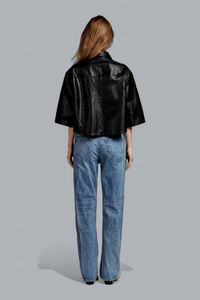Mila Leather Blouse