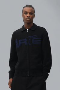 STENCIL ZIP CARDIGAN