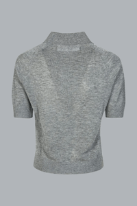 POLO COLLAR T-SHIRT GREY MARL