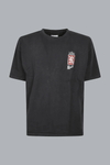 RHUDE FUMAR 91 T-SHIRT VINTAGE ZWART / WIT / ROOD