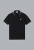 95% ORGANIC COTTON/ 5% ELASTANE PIQUÉ POLO SHIRT BLACK