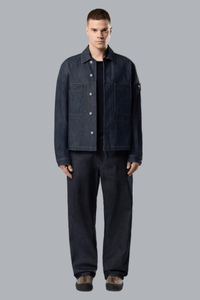 INDIGO DENIM RAW LOOSE JEANS BLUE RAW