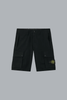 STRETCH ORGANIC COTTON TWILL SHORTS BLACK