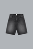 Round pocket Denim Short Fade Black