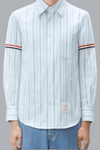 RWB ARMBAND WIDE STRIPE STRAIGHT FIT DYED POPLIN SHIRT