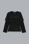 LOGO PRINT DOUBLE SLEEVES T-SHIRT