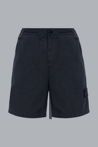S.I. GHOST COTTON LINEN CANVAS SHORTS NAVY BLUE