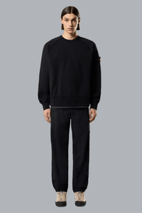 SWEATSHIRT VAN BIOLOGISCH KATOENEN FLEECE, ZWART