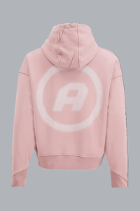 Gewassen hoodie met logo en ritssluiting