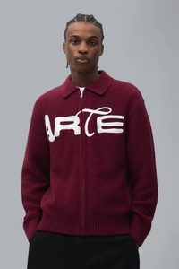 STENCIL ZIP CARDIGAN