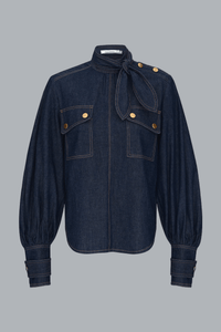 DENIM CARGO BLOUSE