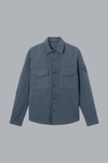 S.I. GHOST COTTON LINEN CANVAS SHIRTS SLATE BLU