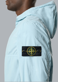 NYLON SMERIGLIATO-TC SHORT PARKA POWDER BLUE