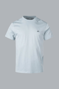 30/1 JERSEY SHORT SLEEVE LOGO PATCH T-SHIRT SILVER BLUE