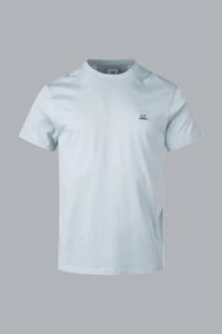 30/1 JERSEY SHORT SLEEVE LOGO PATCH T-SHIRT SILVER BLUE
