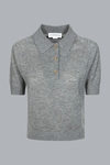 POLO COLLAR T-SHIRT GREY MARL