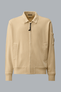 COTTON DIAGONAL FLEECE ZIP LENS SWEATSHIRT