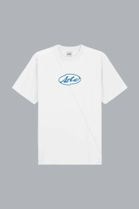 T-shirt met cirkellogo, wit