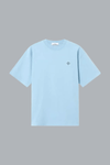 COMBED ORGANIC COTTON JERSEY T-SHIRT POWDER BLUE