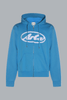 Circle Logo Zip Hoodie Blue