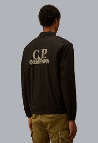 CHROME-R ZIPPED LENS OVERSHIRT BLACK