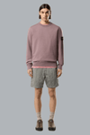 ORGANIC COTTON FLEECE SWEATSHIRT PURPLE GRAY