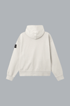 ORGANIC COTTON FLEECE HOODIE SWEATER PEARL GREY