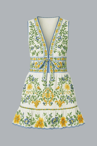 EMILY FLORAL TAPESTRY MINI DRESS