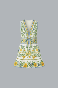 EMILY FLORAL TAPESTRY MINI DRESS