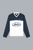 Circle Logo Longsleeve White/Navy