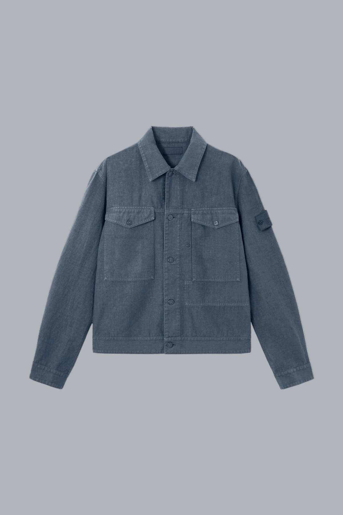 S.i. Ghost Bonded Linen-tc Jacket Slate Blu · Stone Island · PL-LINE