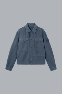 SI GHOST ALL-WEATHER OVERHEMDEN VAN KATOENEN CANVAS, LEIGRISCH BLAUW
