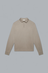 SUPIMA ZIP COLLAR LONG SLEEVE POLO SHIRT