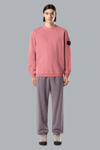OLD' EFFECT MALFILÉ FLEECE SWEATSHIRT OLEANDER