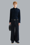 KNIT LONG SLEEVE POLO SHIRT