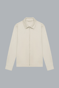 Wool Stretch Overshirt Light Beige