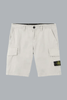 ORGANIC COTTON STRETCH BROKEN TWILL SHORTS PEARL GREY