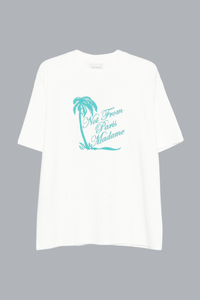 T-shirt Slogan Palmiers OFF WHITE