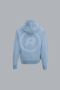 Washed A Logo Zip Through Hoodie