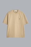 COMBED ORGANIC COTTON JERSEY T-SHIRT DESERT SAND
