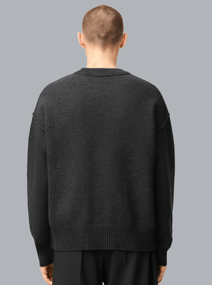 ADC FELTED WOOL CREWNECK DARK GREY