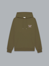 SLOGAN PRINT HOODIE ARMY GREEN